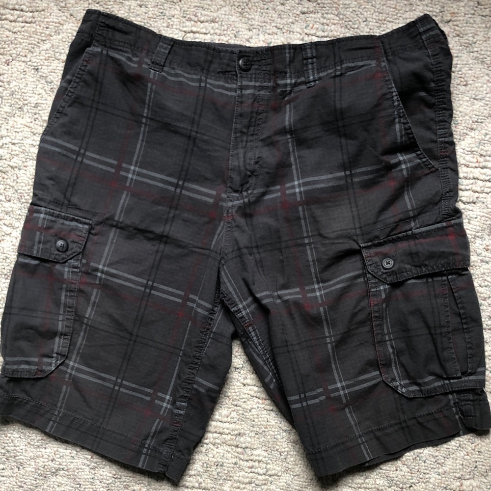 Striped cargo shorts